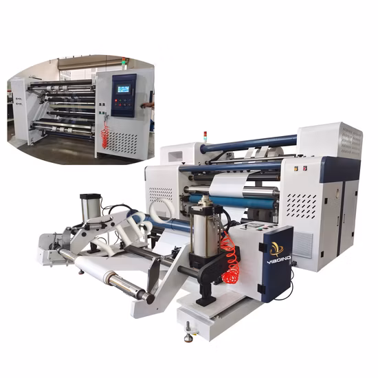 High Speed Laminated Paper BOPP, Pet, CPP, PVC, PE, Film Slitter Slitting Rewinding Machine for Craft /Thermal Paper, Sticker Paper, Adhesive Label Paper Stock